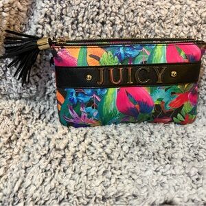 Juicy Couture Floral Zip Pouch - Vibrant Multicolor